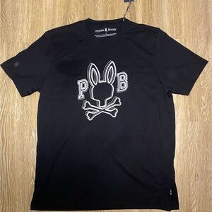 Psycho Bunny Black Skull Logo Tee
